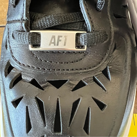 Nike Air Force 1 Ultra Force Mid Joli black Leather Cut Out Sneakers|size 9 - Picture 7 of 11